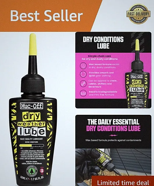 50ml Dry Chain Lube - Eco-Friendly Lubricant for All Bikes in Dry Conditions