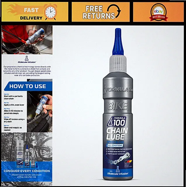 All-Weather Bike Chain Lube – Protects, Reduces Friction, Fights Corrosion – 120