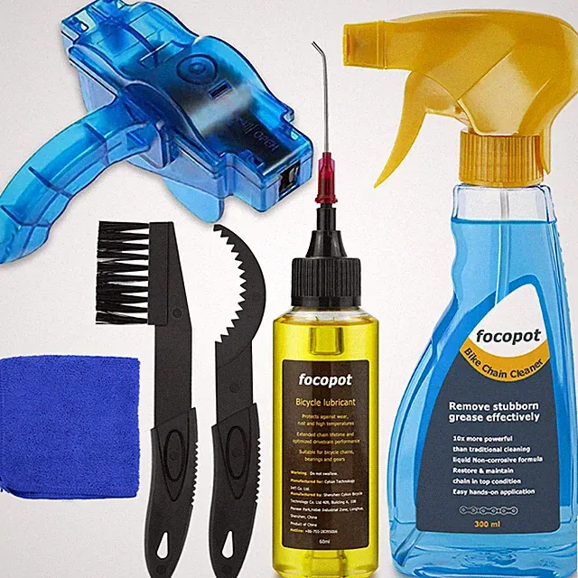 Bike Chain Cleaner Kit Including Chain Oil Lubricant,Bike Chain Degreaser,Cha...
