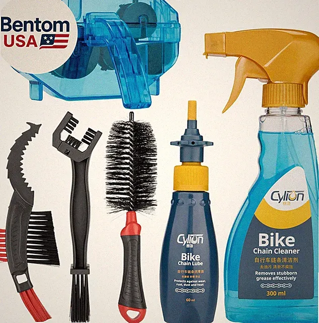 Bike Cleaning Kit Including Bicycle Chain Scrubber, Bike Cleaner Brush Tool, Bic