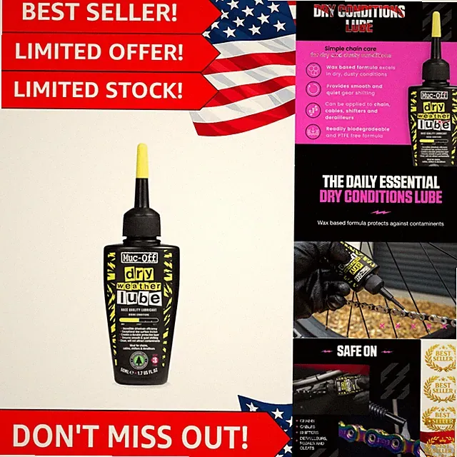 Eco-Friendly 50ml Dry Chain Lube - Ultra-Durable Bike Lubricant for All Bikes