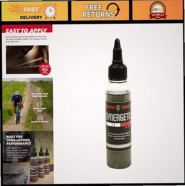 Premium Bicycle Chain Lube - Wet Bike Oil Lubricant for Road, Gravel & MTB - 2oz